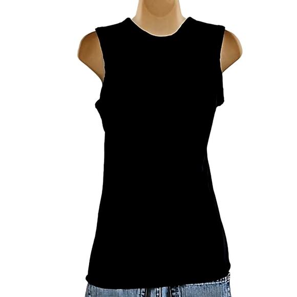 Excellent Twenty One Women’s Black Fly Away Graphic CutOff Sleeveless Tee Medium - Picture 5 of 5